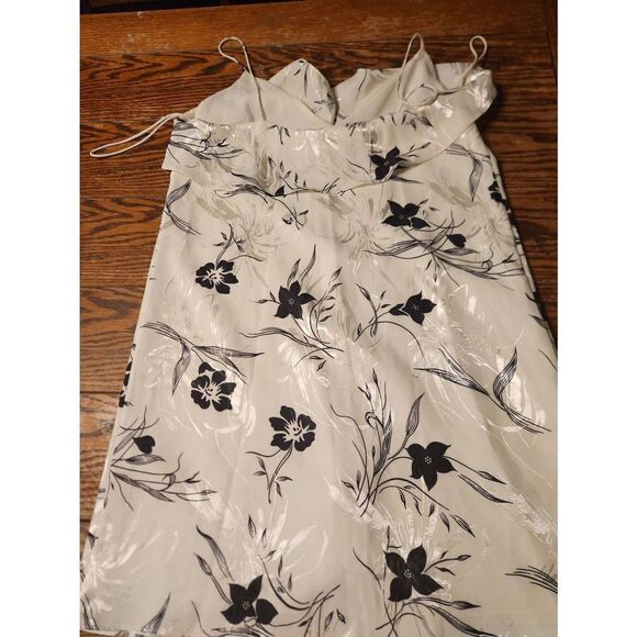 Alice and Olivia Black/White Bess Spaghetti Strap Slip Dress, Sz Small - Picture 5 of 5